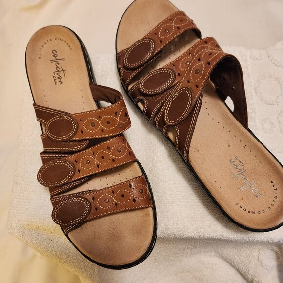 Women's Leisa Cacti Q Slide Sandals by Clarks- Size 9N - Picture 5 of 7